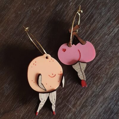 Tits & Bits Earrings by Liz Lau